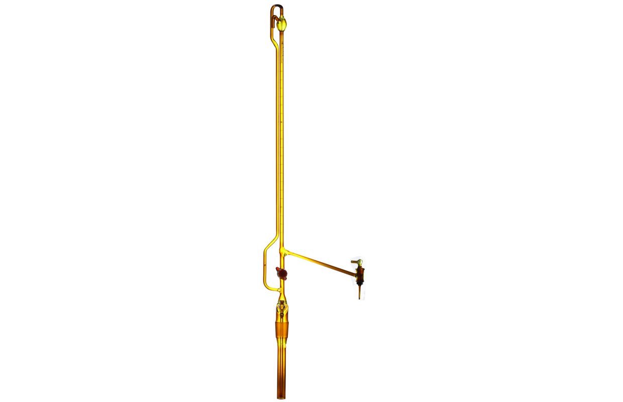 Automatic Buret glass key amber 10 ml
